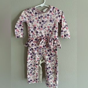 Burt’s Bees baby girl romper, 3-6M